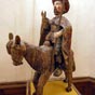 Astorga (Espagne) : Musée des chemins, cette représentation de saint Jacques, en pèlerin à cheval est rare (XVIIIe siècle).